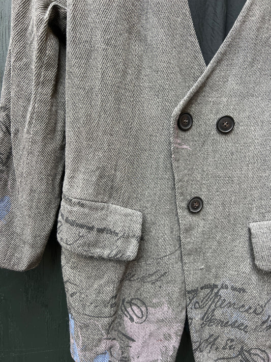 Upcycled blazer / jakker mm med serigrafi