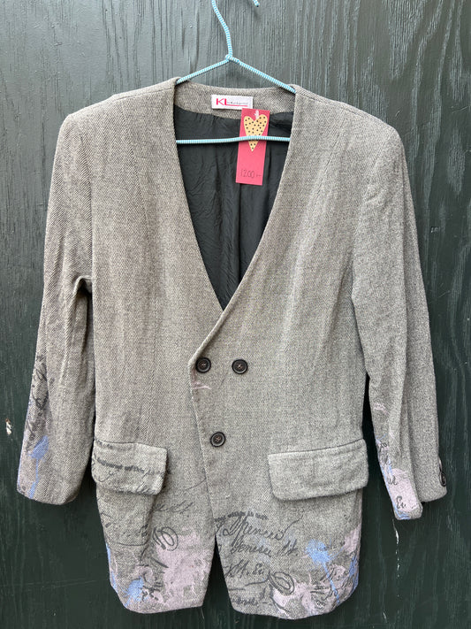 Upcycled blazer / jakker mm med serigrafi