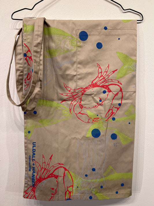 Forklæde med lomme foran