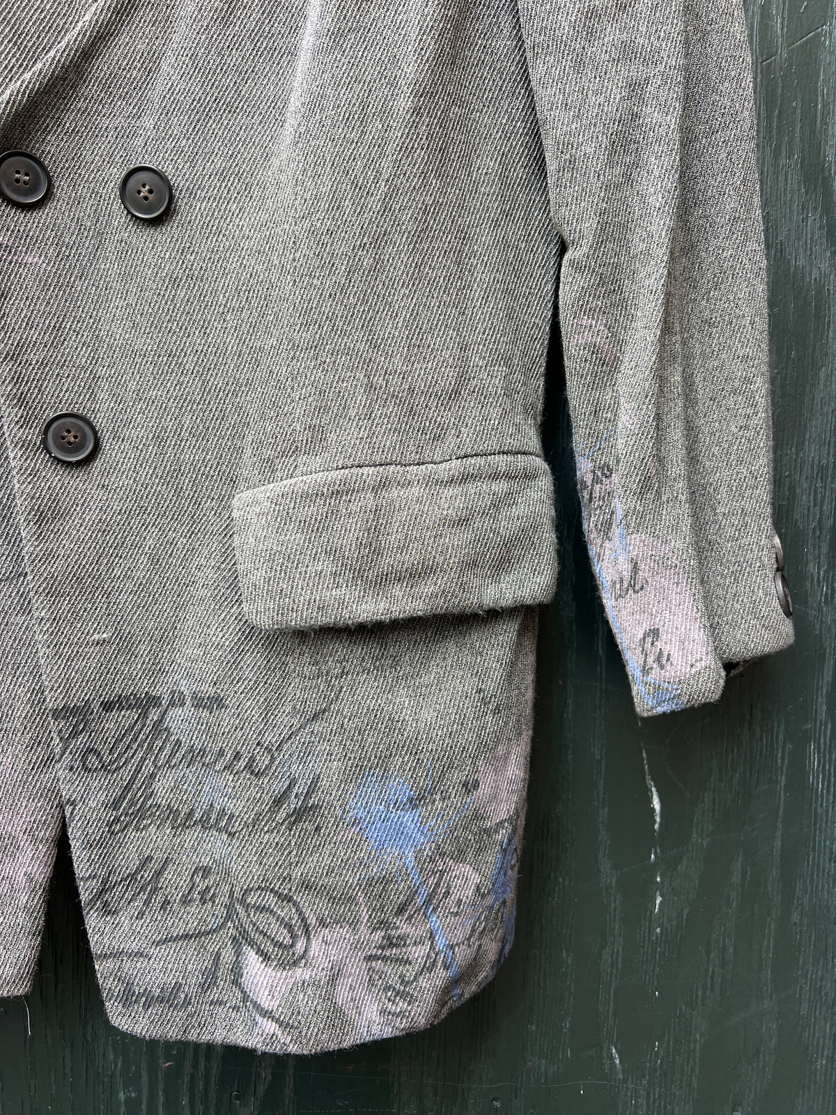 Upcycled blazer / jakker mm med serigrafi
