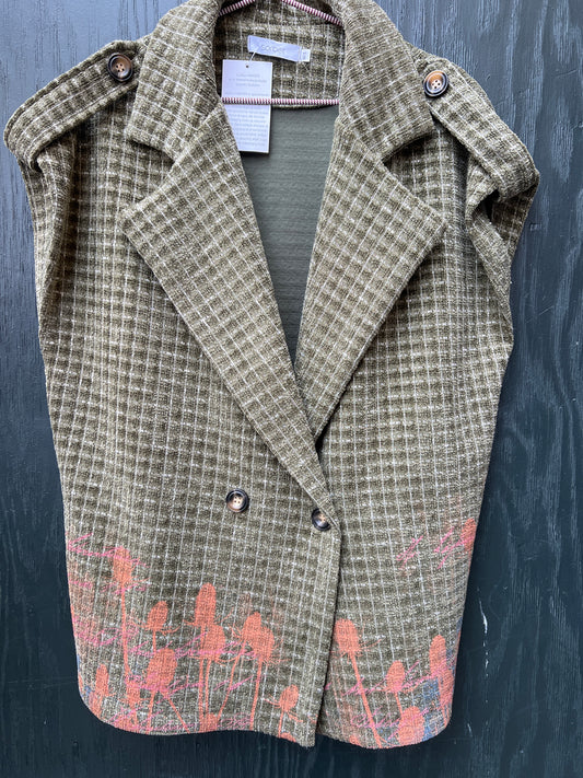 Vest med serigrafi
