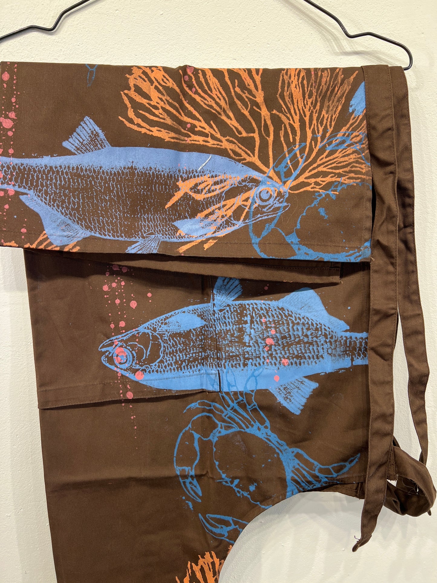 Forklæde m lille lomme foran